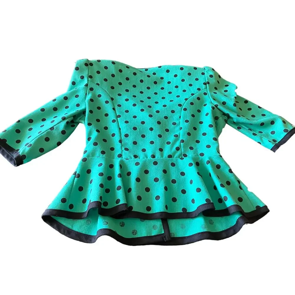 VTG Just In Thyme Women’s Petite 16 Polka Dot Retro Blazer (10/M) - Picture 11 of 13